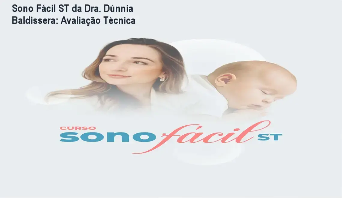 Visão detalhada da plataforma de curso Sono Fácil ST da Dra. Dúnnia Baldissera mostrando o método de sono infantil