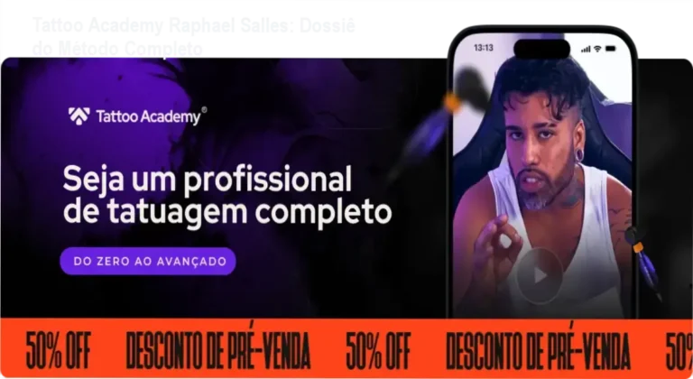 Bastidores e detalhes técnicos do curso Tattoo Academy de Raphael Salles