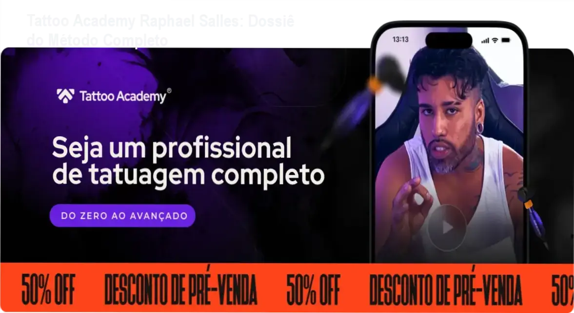 Bastidores e detalhes técnicos do curso Tattoo Academy de Raphael Salles