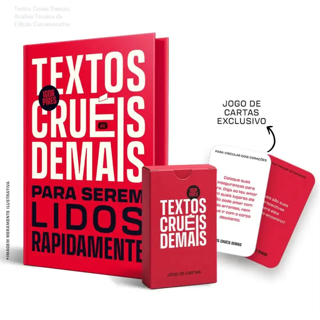 Livro Textos Cruéis Demais edição de luxo comemorativa de Igor Pires com pintura trilateral