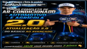 Visão interna da plataforma de ensino do Giliard Mota sobre ar-condicionado automotivo e agrícola