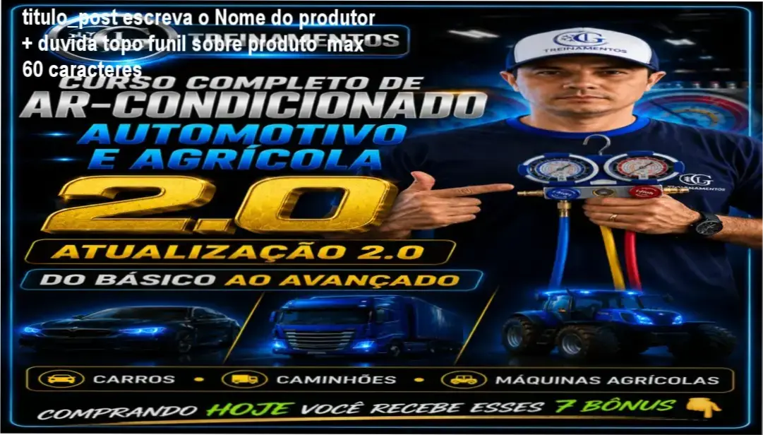 Visão interna da plataforma de ensino do Giliard Mota sobre ar-condicionado automotivo e agrícola