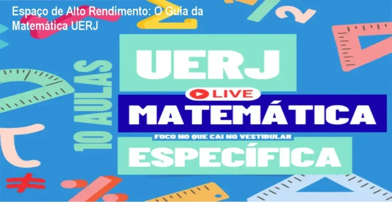 Interface do curso UERJ Matemática Específica da Espaço de Alto Rendimento mostrando aulas e resolução de questões