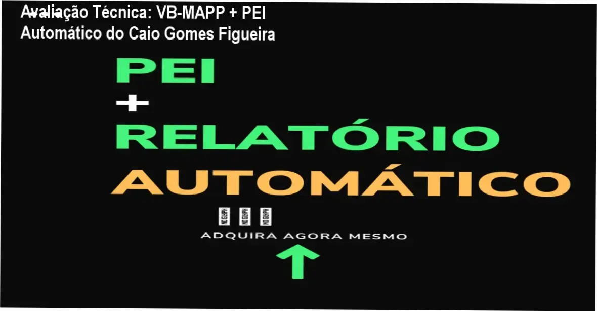 VB-MAPP + PEI + Relatório automático Caio Gomes Figueira bastidores funcionamento planilha Excel