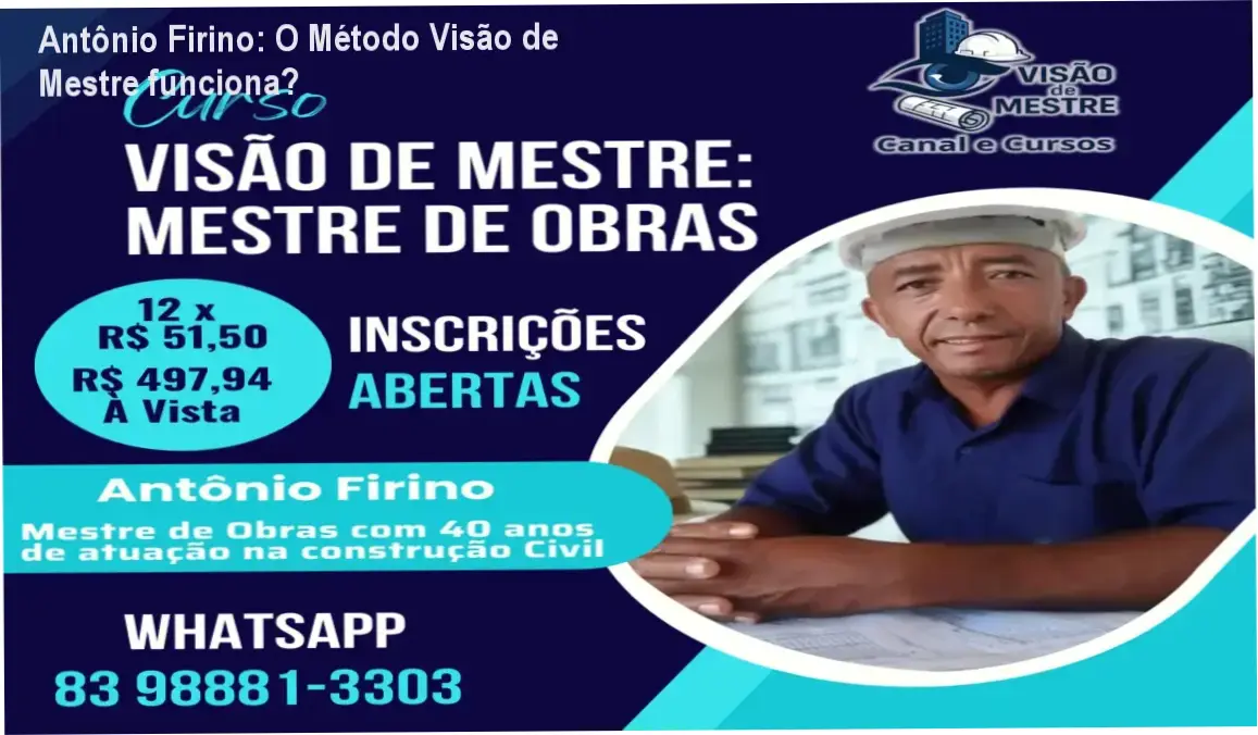 Bastidores e funcionamento da plataforma de ensino Visão de Mestre de Antônio Firino
