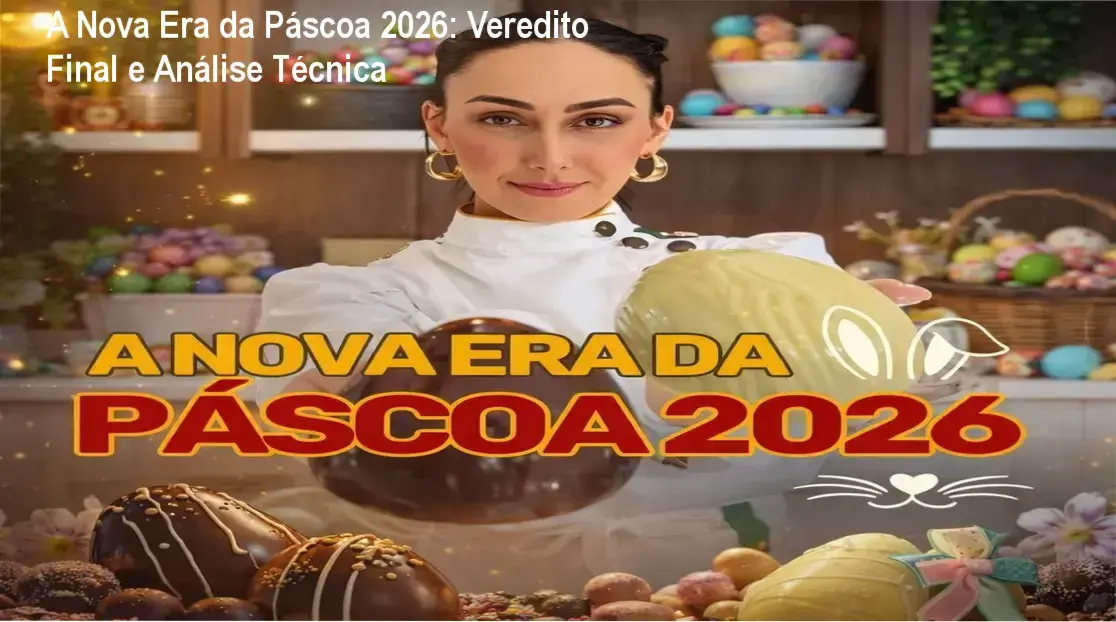Infográfico sobre a metodologia de lucro e produção do curso A Nova Era da Páscoa 2026