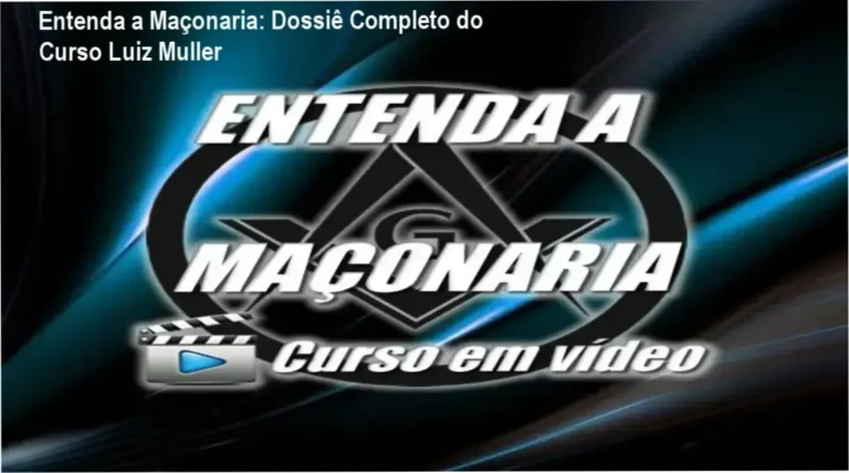 Símbolos maçônicos e elementos didáticos do curso Entenda a Maçonaria de Luiz Muller