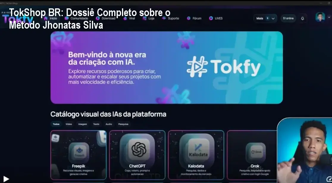 Infográfico detalhando a arquitetura de vendas e escala do método TokShop BR