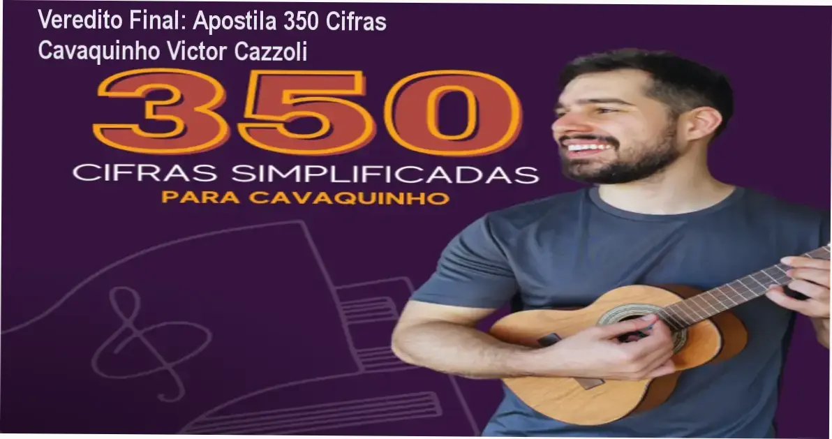 Apostila 350 Cifras para Cavaquinho de Victor Cazzoli mostrando o sistema de cifras em tabela