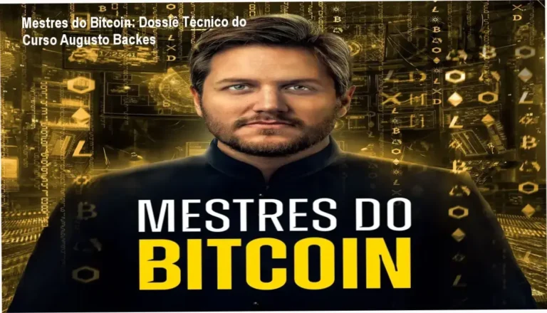 Interface do treinamento Mestres do Bitcoin de Augusto Backes com foco em análise técnica de criptomoedas