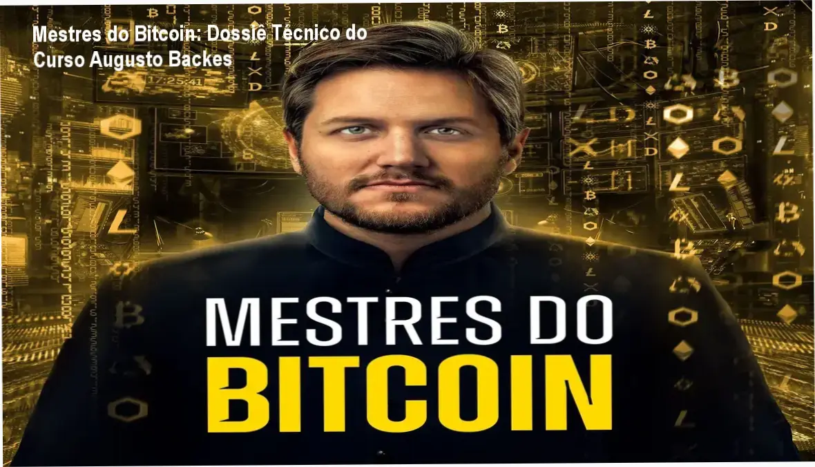 Interface do treinamento Mestres do Bitcoin de Augusto Backes com foco em análise técnica de criptomoedas