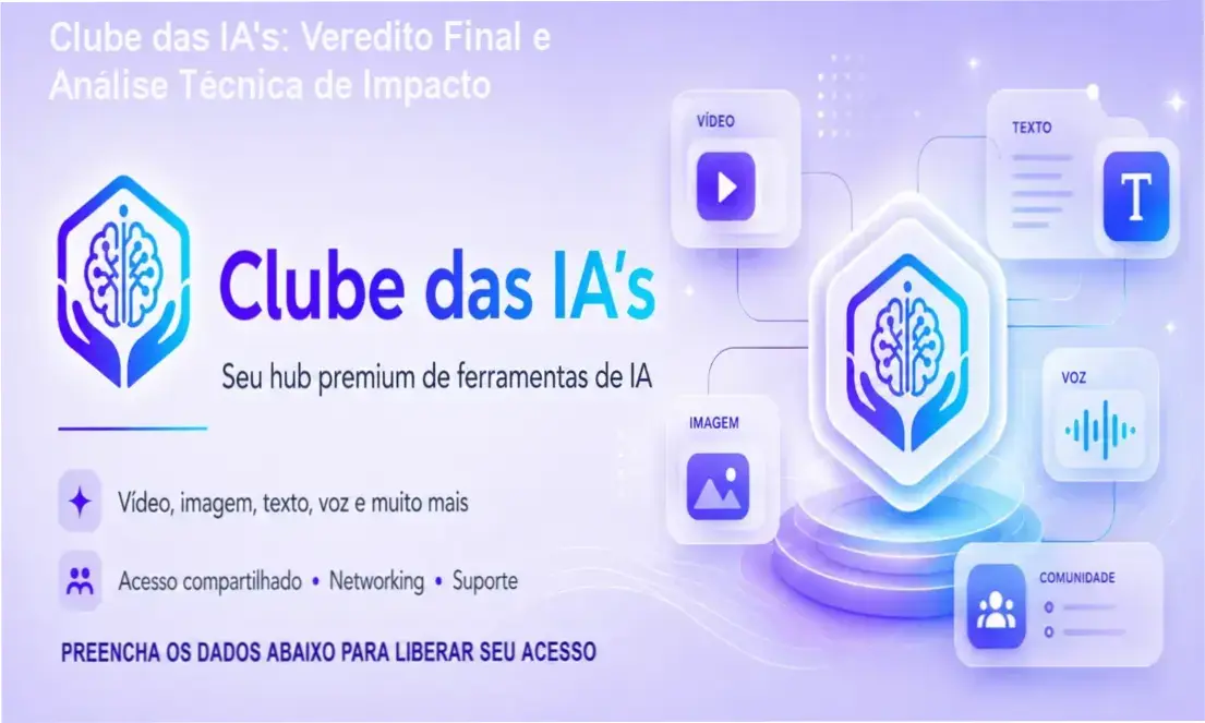 Interface do ecossistema Clube das IA's reunindo ferramentas de inteligência artificial para criadores