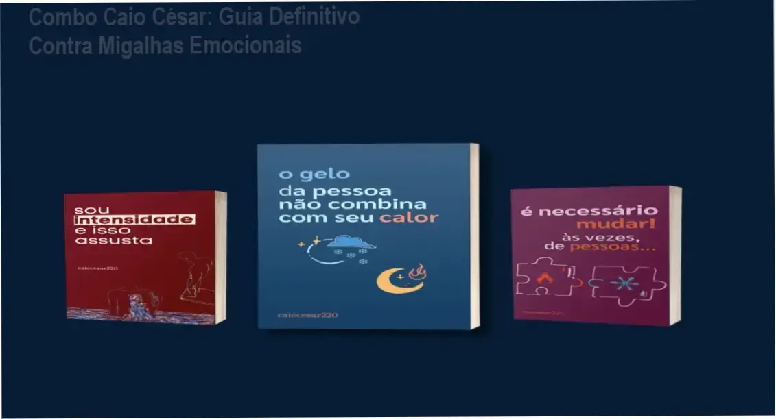Capa dos ebooks do combo de Caio César da Silva sobre intensidade e amor-próprio