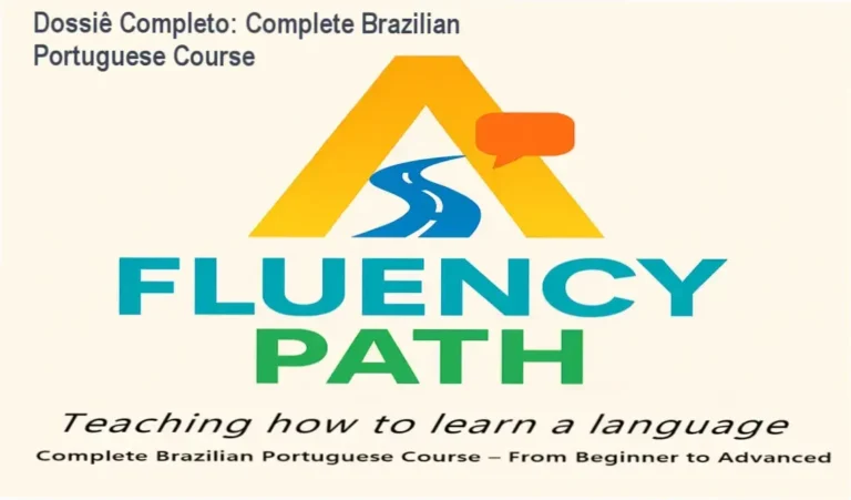 Complete Brazilian Portuguese Course Fluency Path visão interna do material e funcionamento