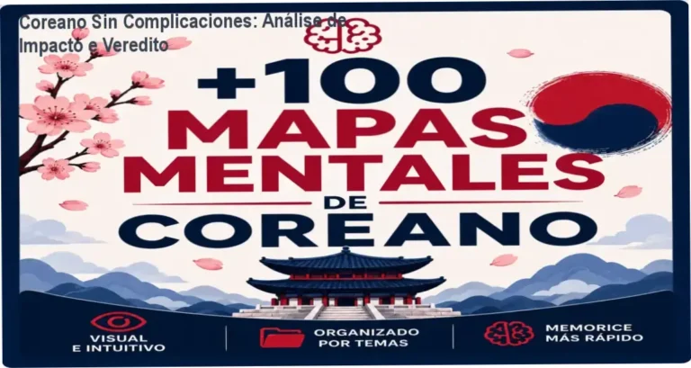 Coreano Sin Complicaciones: Análise de Impacto e Veredito 5 Material didático Coreano Sin Complicaciones com mapas mentais visuais para estudantes de idioma