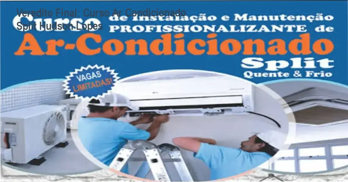 Técnico realizando instalação de ar condicionado split hi-wall seguindo o método do curso