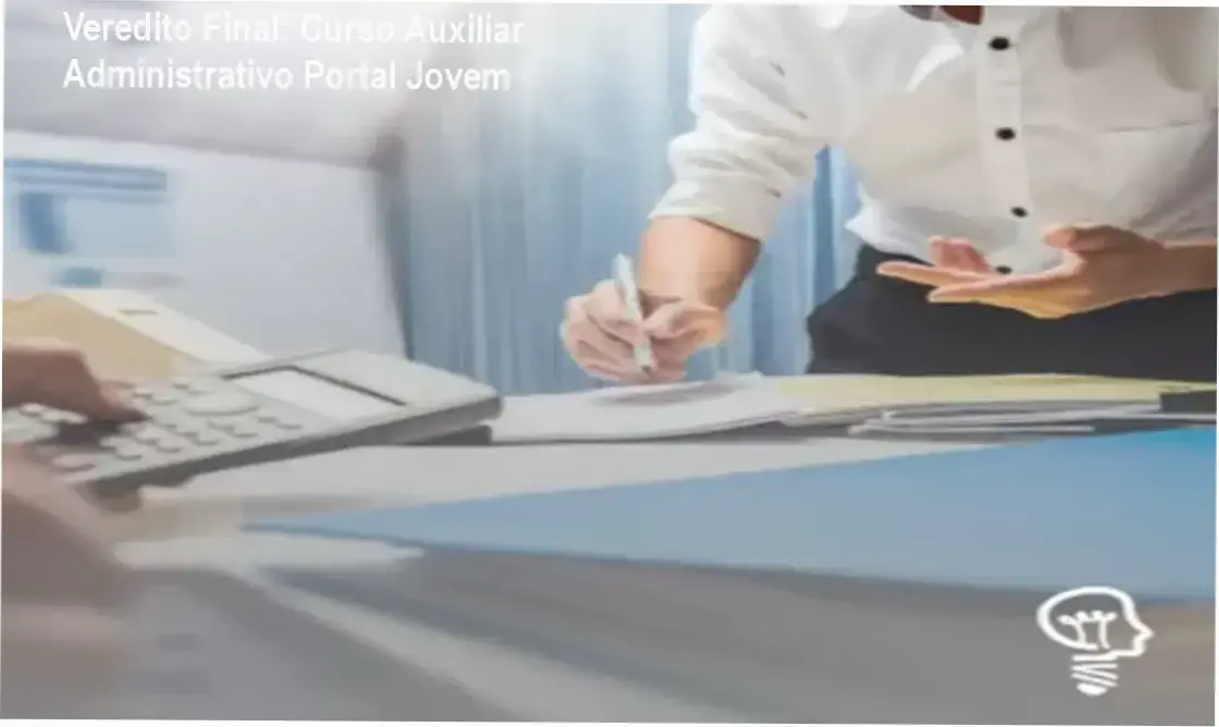 Visão geral do conteúdo e certificação do curso de Auxiliar Administrativo do Portal Jovem Empreendedor