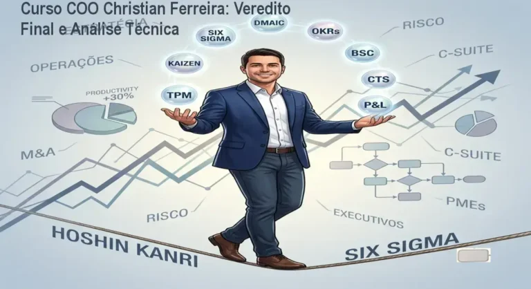 Curso COO Christian Ferreira: Veredito Final e Análise Técnica 5 Infográfico sobre a metodologia de crescimento e estruturação de empresas do curso COO de Christian Ferreira