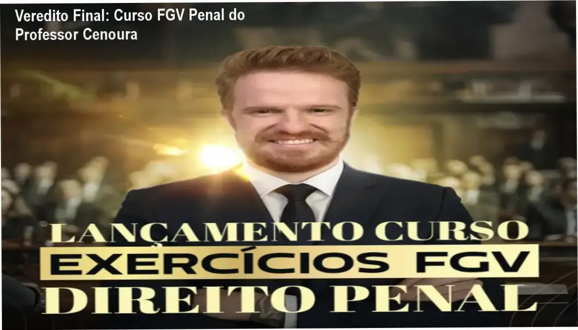 Veredito Final: Curso FGV Penal do Professor Cenoura 1 Professor Rafael Cenoura Zanferdini orientando a resolução de questões de Direito Penal da banca FGV