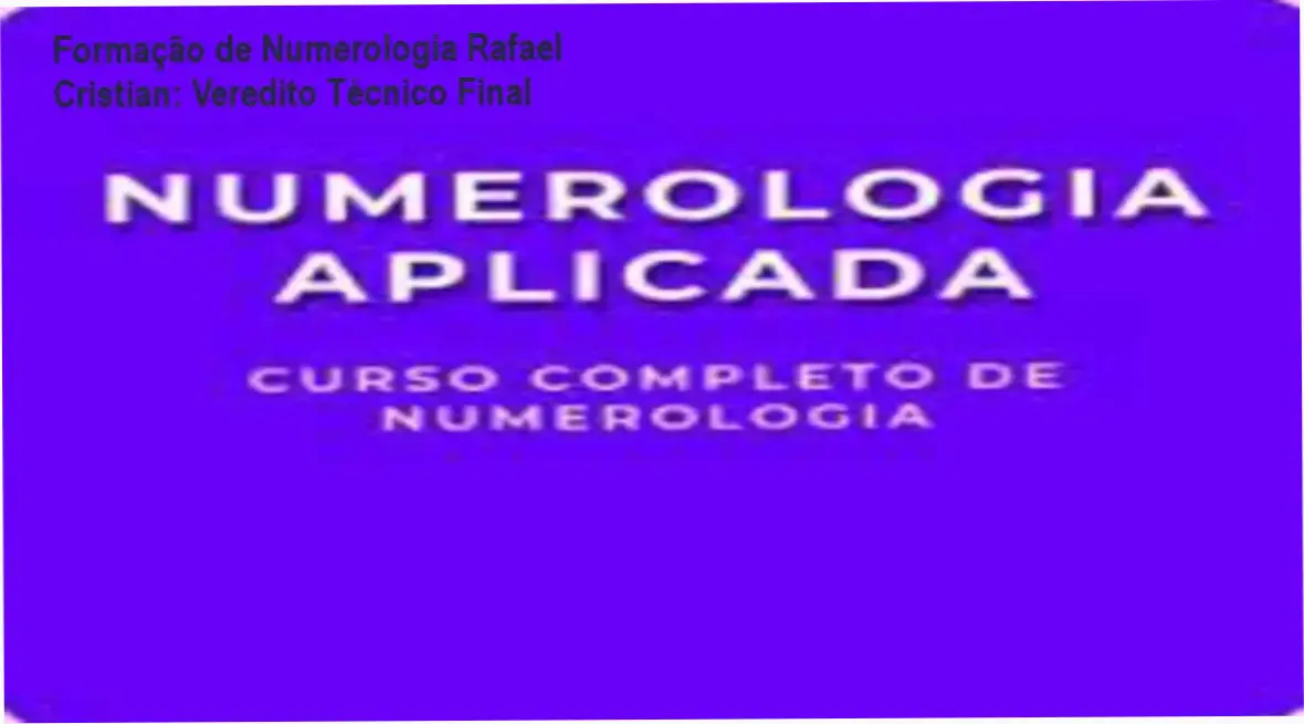 Mapa numerológico e materiais didáticos do Curso de Formação de Numerologia de Rafael Cristian Cintra
