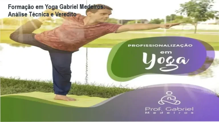 Formação em Yoga Gabriel Medeiros: Análise Técnica e Veredito 6 Instrutor de Yoga executando asana com foco em alinhamento técnico e equilíbrio mental