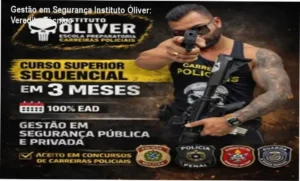 Certificado do Curso Superior Sequencial de Gestão em Segurança Pública do Instituto Óliver