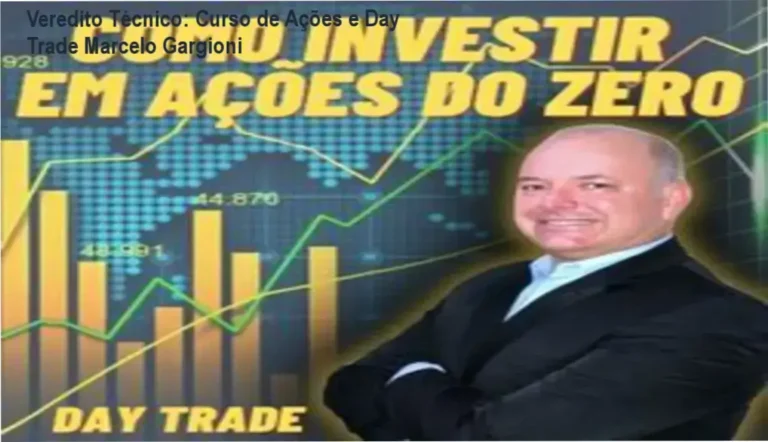 Tela do curso de investimentos e day trade do mentor Marcelo Gargioni