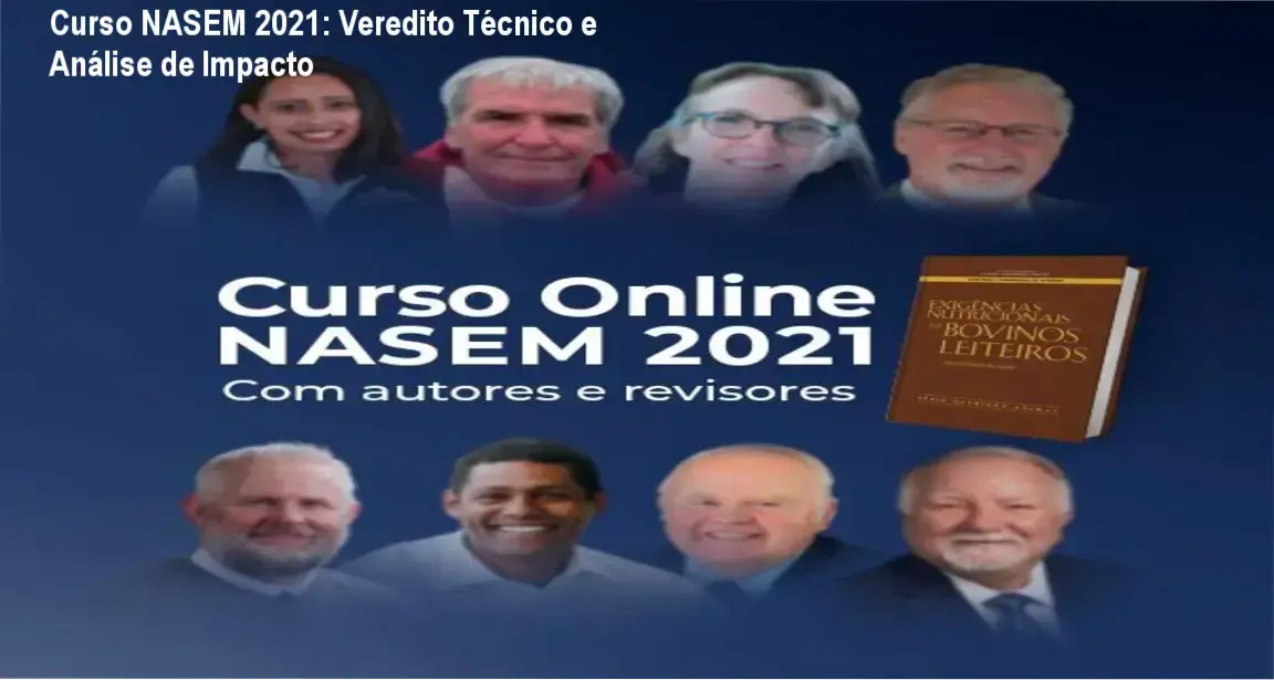 Interface do Curso Online NASEM 2021 focado em exigências nutricionais de bovinos leiteiros