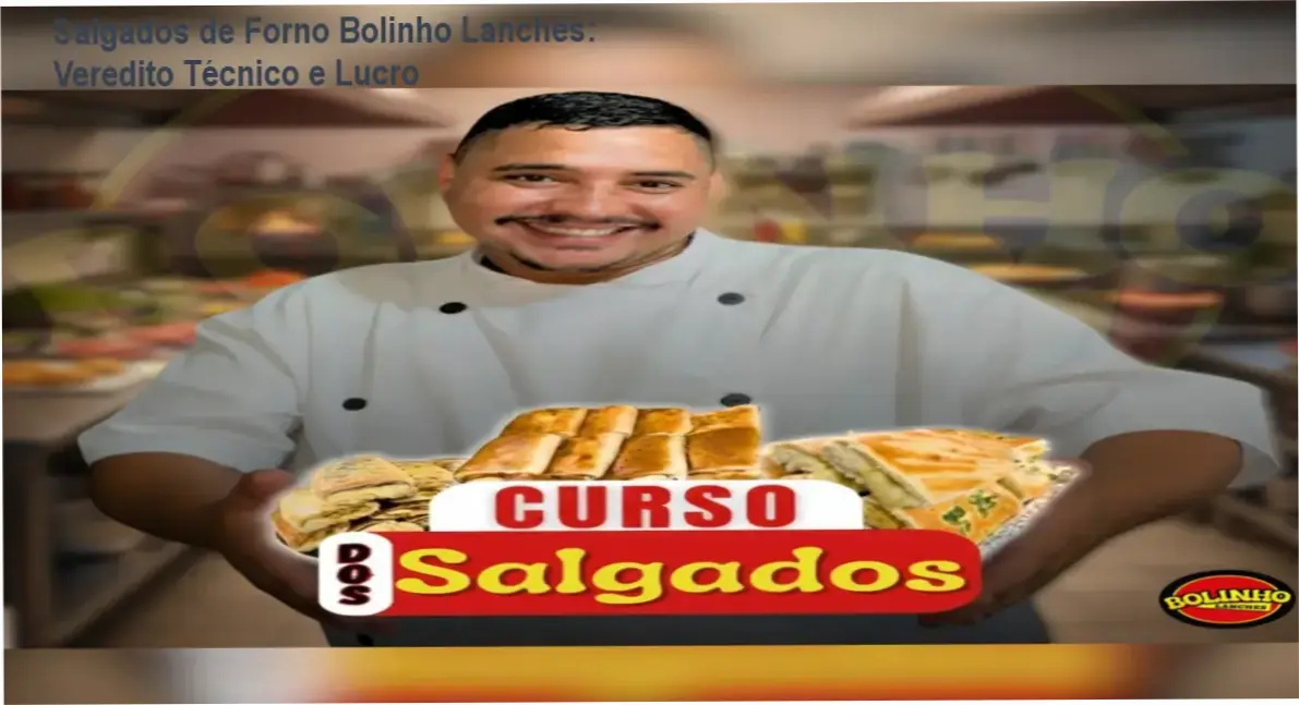Salgados de Forno Bolinho Lanches: Veredito Técnico e Lucro 1 Salgados de forno profissionais e ferramentas de gestão de precificação para empreendedores