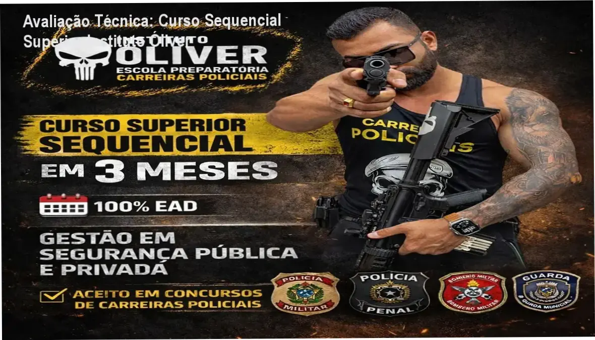Certificado de conclusão do Curso Sequencial Superior do Instituto Óliver para concursos de segurança pública