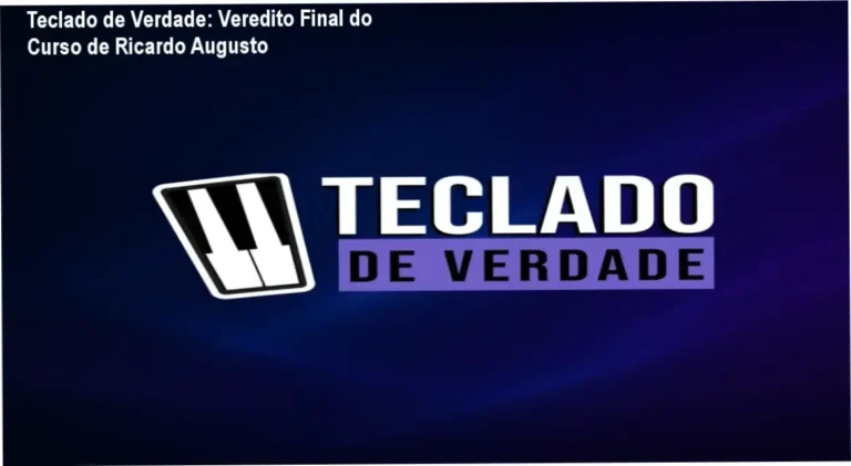 Interface do curso Teclado de Verdade de Ricardo Augusto detalhando módulos de harmonia e improvisação