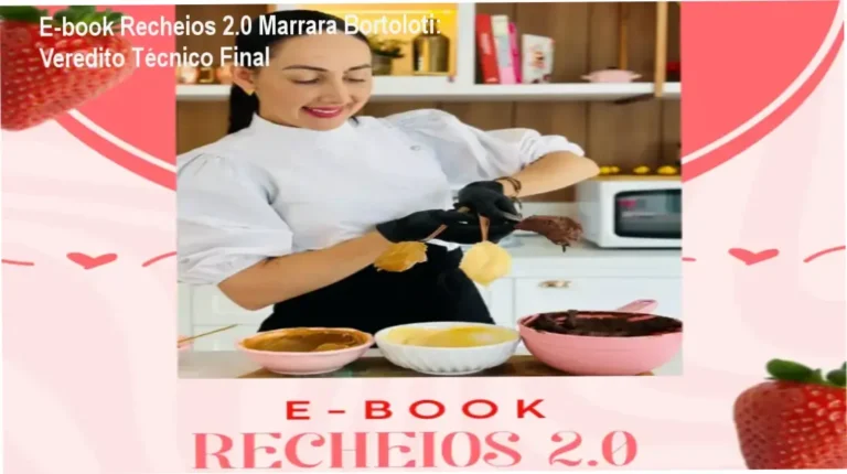 E-book Recheios 2.0 Marrara Bortoloti: Veredito Técnico Final 2 Interface do E-book Recheios 2.0 de Marrara Bortoloti com foco em receitas de confeitaria lucrativa