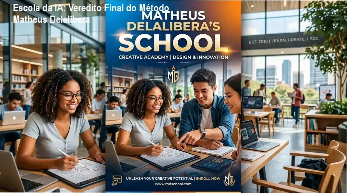 Escola da IA: Veredito Final do Método Matheus Delalibera 1 Interface do curso Escola da IA de Matheus Delalibera focada em vídeos virais