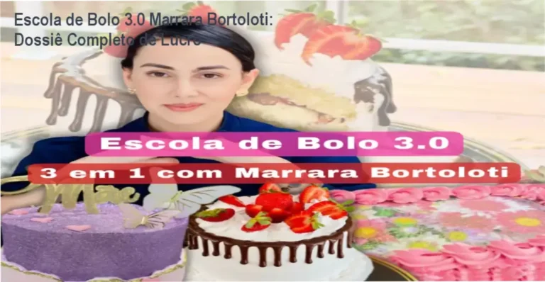 Escola de Bolo 3.0 Marrara Bortoloti: Dossiê Completo de Lucro 2 Conjunto de bolos decorados e mini tortas produzidos com o método Escola de Bolo 3.0 de Marrara Bortoloti