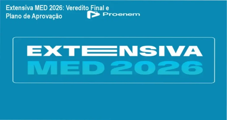 Extensiva MED 2026: Veredito Final e Plano de Aprovação 7 Estudante analisando o material didático do curso Extensiva MED 2026 para vestibular de Medicina