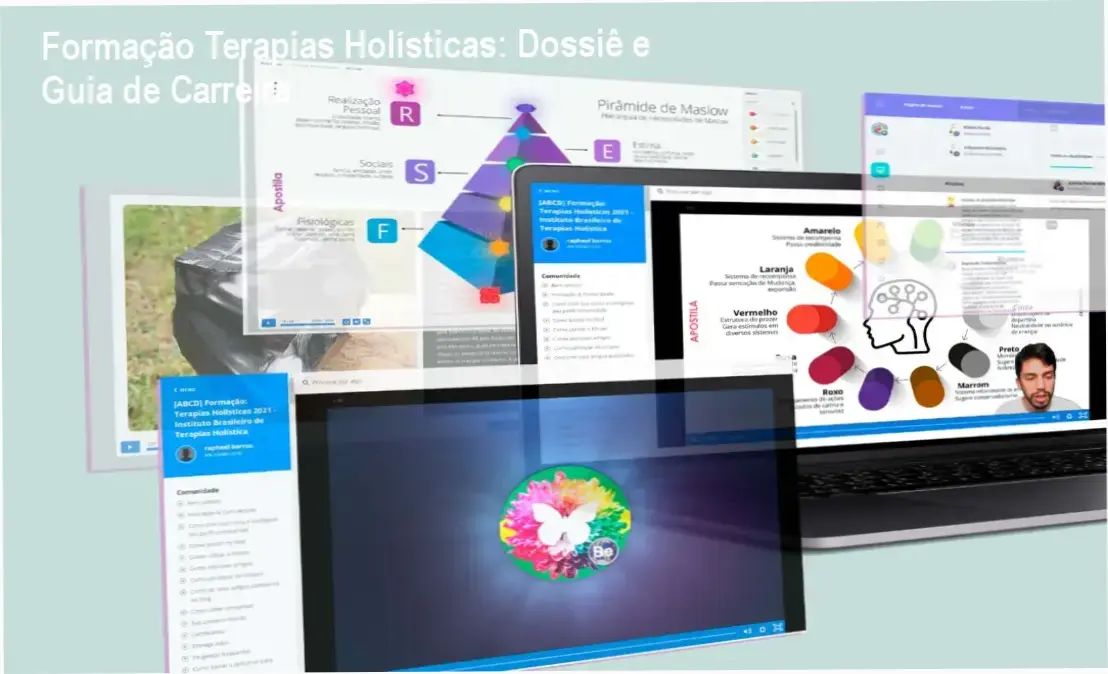 Formação Terapias Holísticas: Dossiê e Guia de Carreira 1 Representação de terapias holísticas e certificados de formação profissional