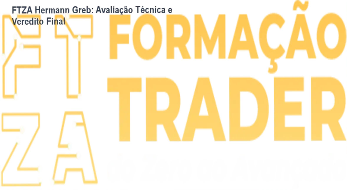 Infográfico detalhando a estrutura do curso Trader do Zero ao Avançado de Hermann Greb