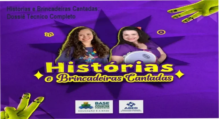 Histórias e Brincadeiras Cantadas: Dossiê Técnico Completo 1 Professora aplicando atividades lúdicas de musicalização infantil em sala de aula