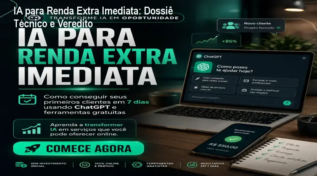 IA para Renda Extra Imediata de Raphael Rodrigues Oliveira: funcionamento e visão interna do material