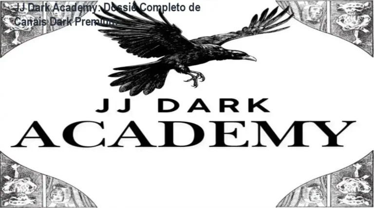 Interface do treinamento JJ Dark Academy detalhando estratégias de monetização e edição de canais dark