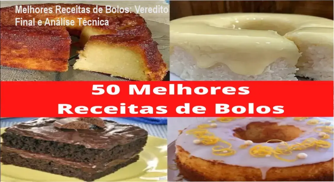 Variedade de bolos caseiros e doces do ebook Melhores Receitas de Bolos