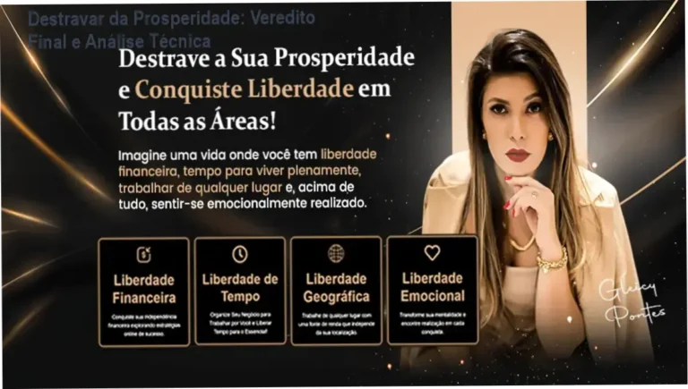 Infográfico detalhando os pilares do Método Destravar da Prosperidade de Gleicy Pontes