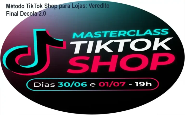 Interface do treinamento Método TikTok Shop para Lojas da Decola 2.0 focado em e-commerce de moda