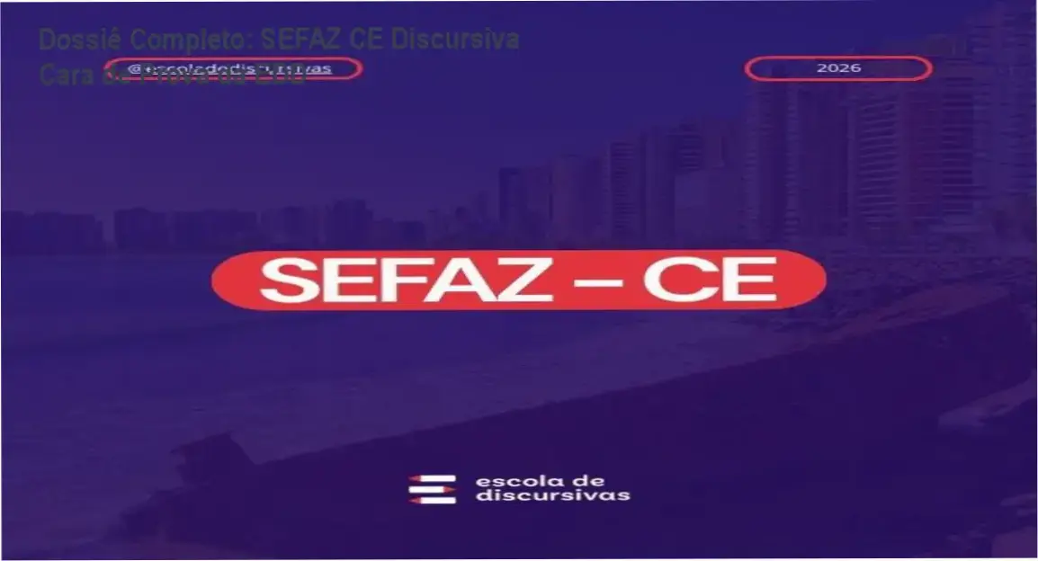 Metodologia de estudo do curso SEFAZ CE Discursiva Cara de Prova da Escola de Discursivas