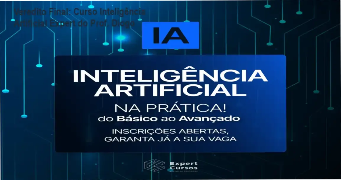 Interface do Curso Inteligência Artificial Expert com certificação e módulos de IA