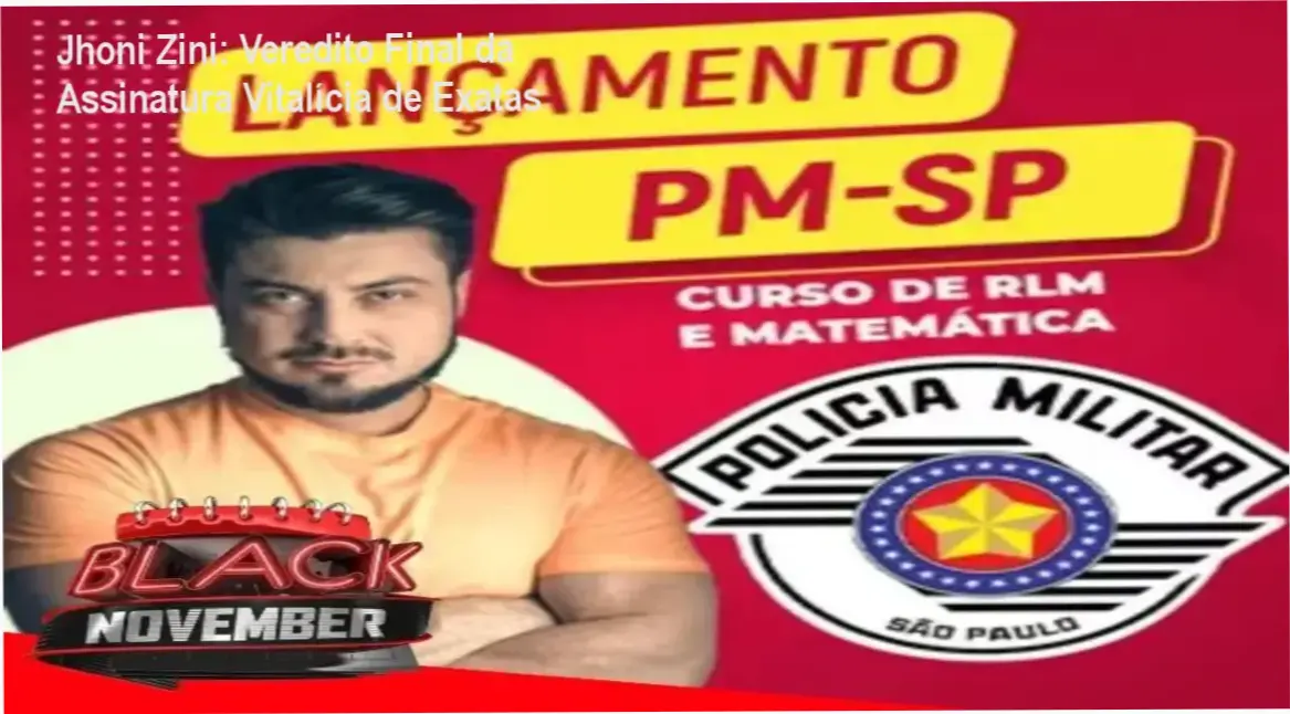 Interface do curso Assinatura Vitalícia do Professor Jhoni Zini com foco em exatas para concursos