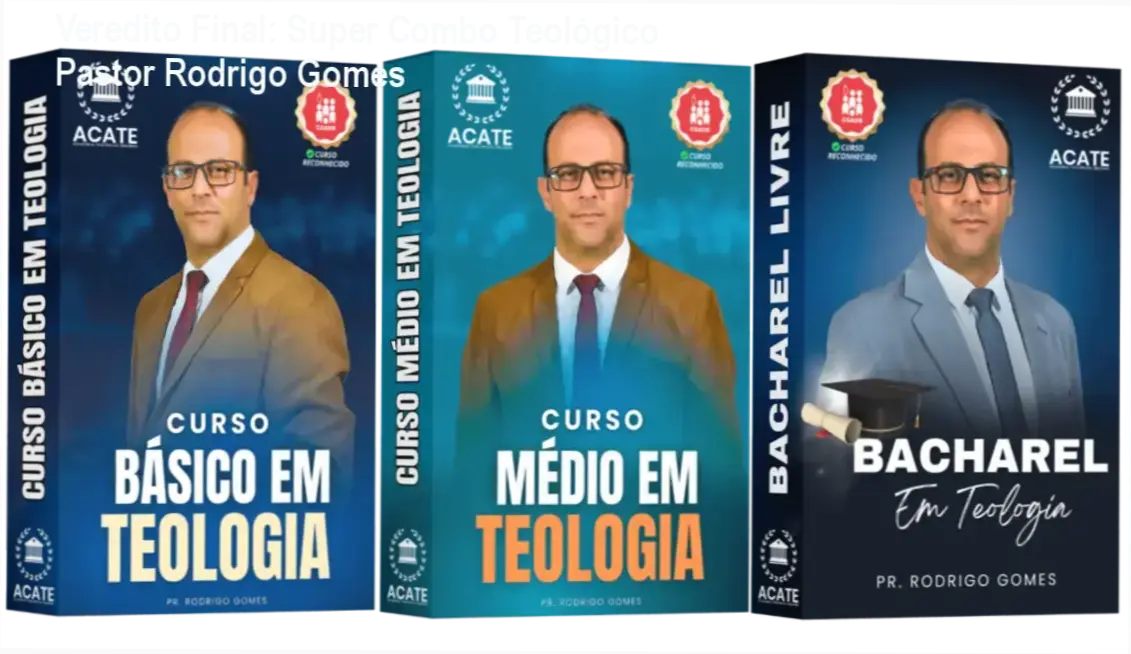 Certificado do Super Combo Teológico do Pastor Rodrigo Gomes com selo CGADB