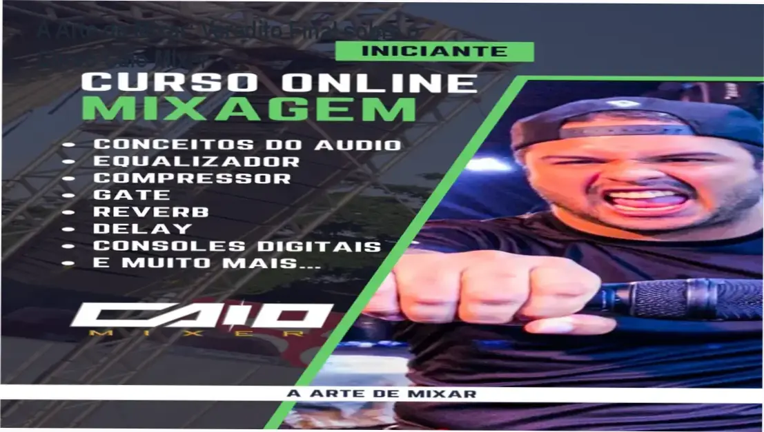 Equipamentos de áudio profissional representando o curso A Arte de Mixar