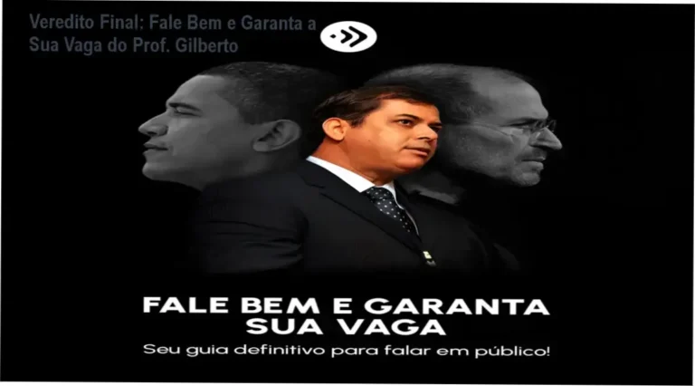 Palestrante aplicando técnicas de oratória e linguagem corporal do curso Fale Bem e Garanta a Sua Vaga