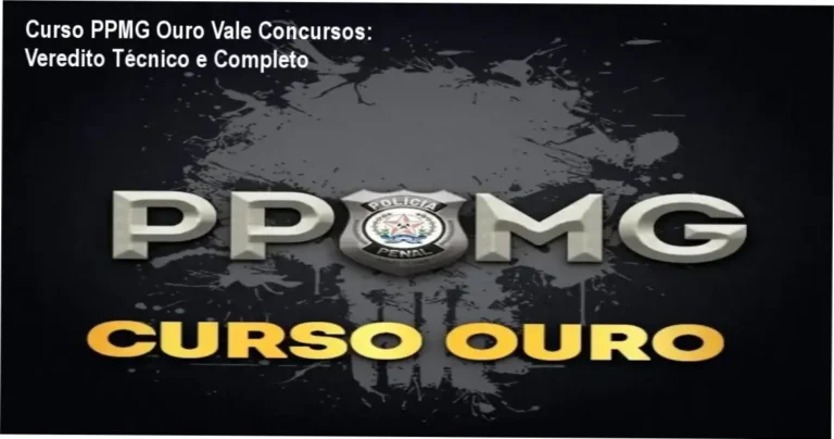 Interface do Curso PPMG Ouro da Vale Concursos com cronograma e videoaulas para a Polícia Penal MG